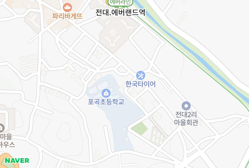 경기도 용인시 처인구 포곡읍 전대리 이화 위치·실거래 시세 지도