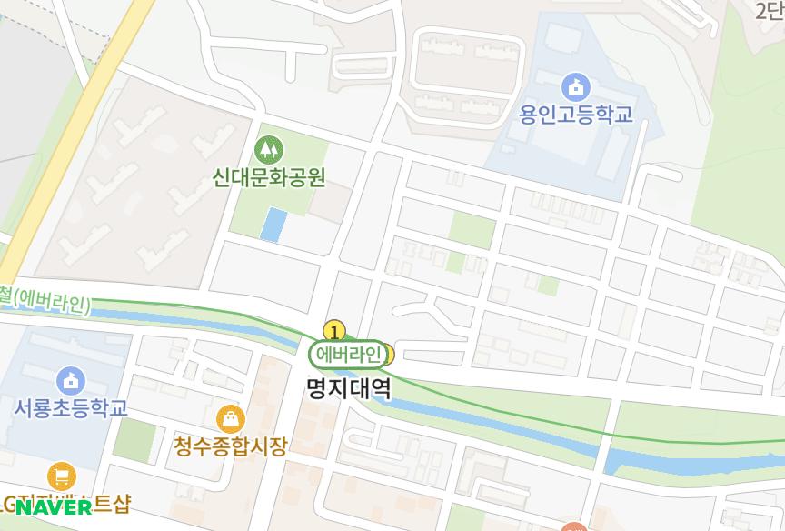 경기도 용인시 처인구 역북동 영동2차 위치·실거래 시세 지도