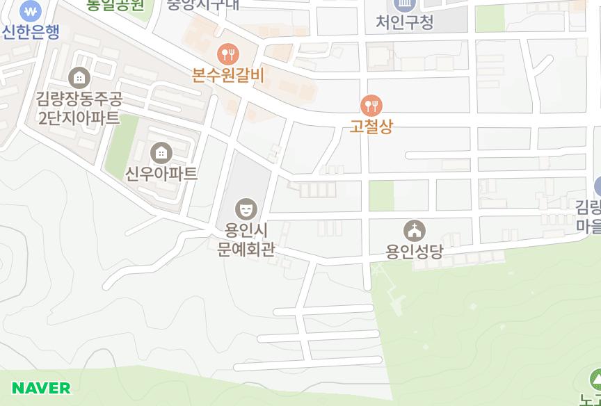 경기도 용인시 처인구 김량장동 조양맨션 위치·실거래 시세 지도