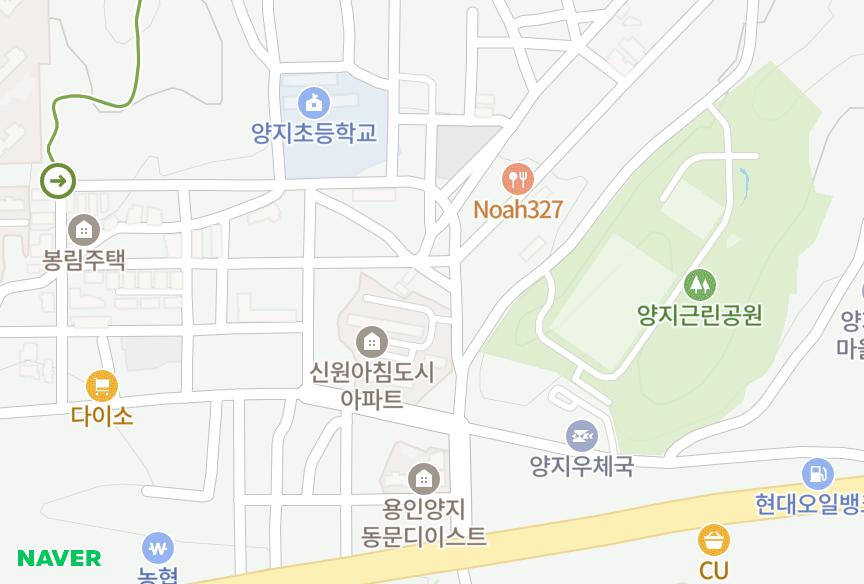 경기도 용인시 처인구 양지읍 양지리 대성 위치·실거래 시세 지도