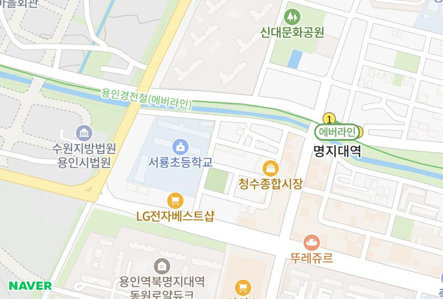 경기도 용인시 처인구 역북동 유장아트맨션 위치·실거래 시세 지도