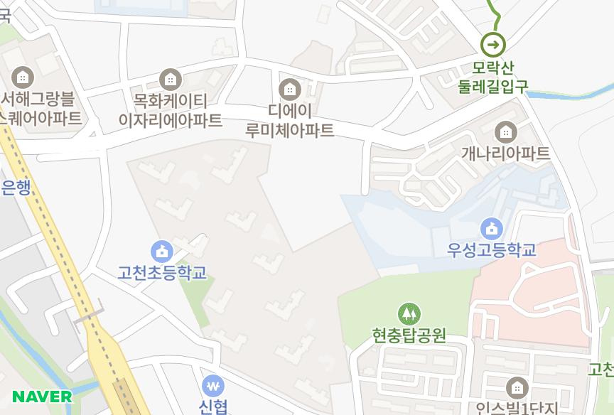 경기도 의왕시 고천동 영광 위치·실거래 시세 지도