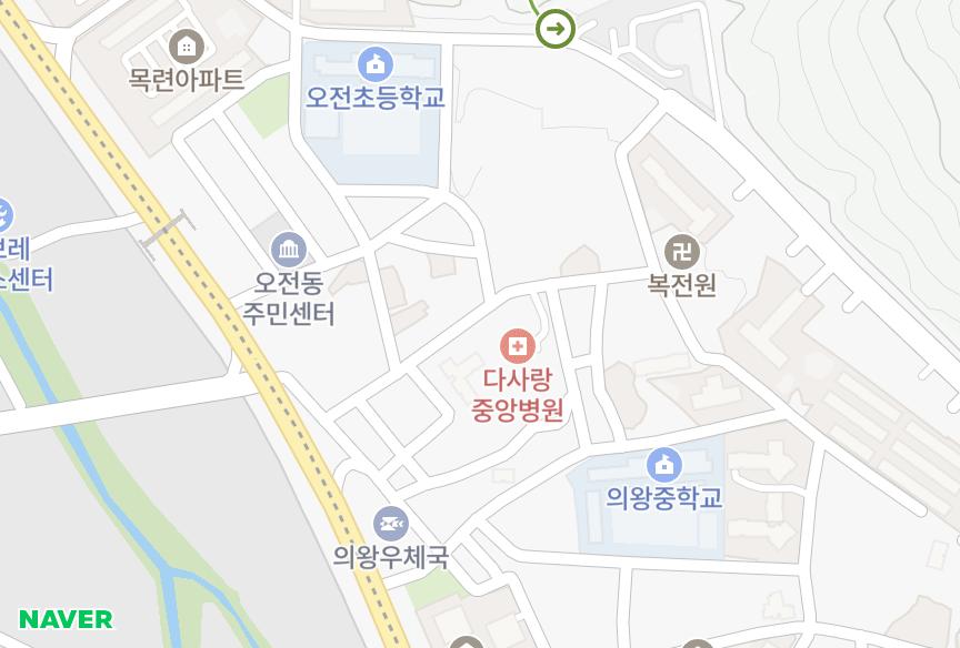 경기도 의왕시 오전동 삼성미도 위치·실거래 시세 지도
