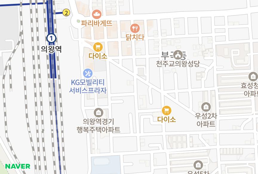 경기도 의왕시 삼동 백두킹스빌 위치·실거래 시세 지도