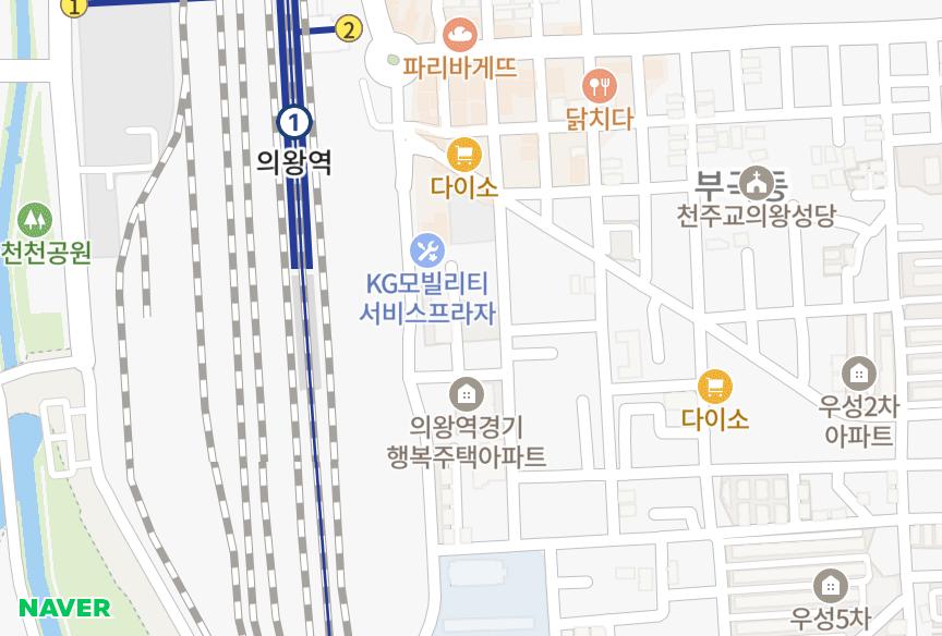 경기도 의왕시 삼동 캐슬IN정원 위치·실거래 시세 지도