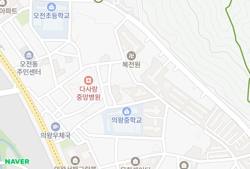 경기도 의왕시 오전동 우림프라자 위치·실거래 시세 지도