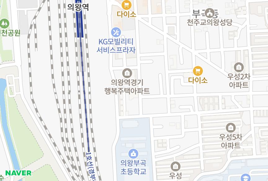 경기도 의왕시 삼동 부곡꿈마을 위치·실거래 시세 지도