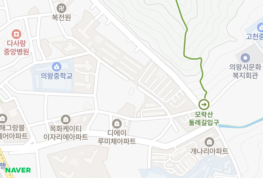 경기도 의왕시 오전동 신양 위치·실거래 시세 지도