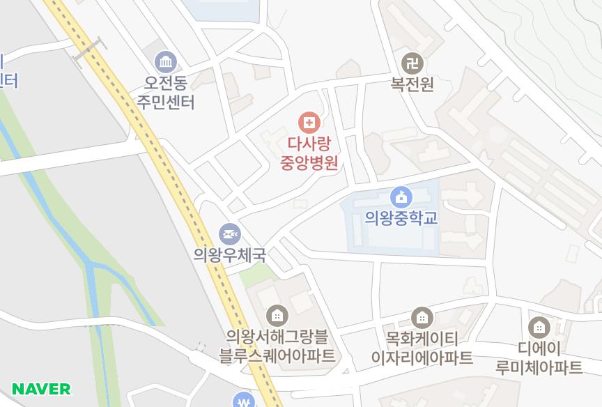 경기도 의왕시 오전동 현지 위치·실거래 시세 지도