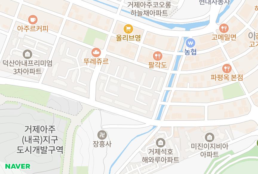 경상남도 거제시 아주동 아주덕산아내1차 위치·실거래 시세 지도