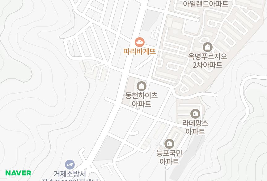 경상남도 거제시 능포동 동헌하이츠 위치·실거래 시세 지도