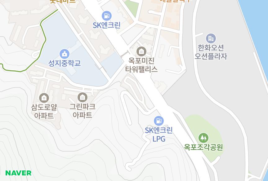 경상남도 거제시 옥포동 미진비치힐 위치·실거래 시세 지도