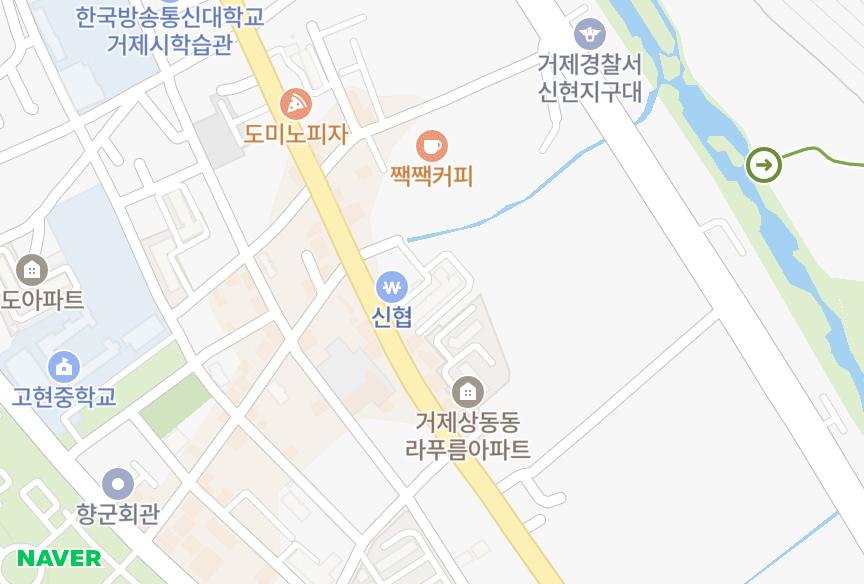 경상남도 거제시 상동동 동하파로스빌 위치·실거래 시세 지도