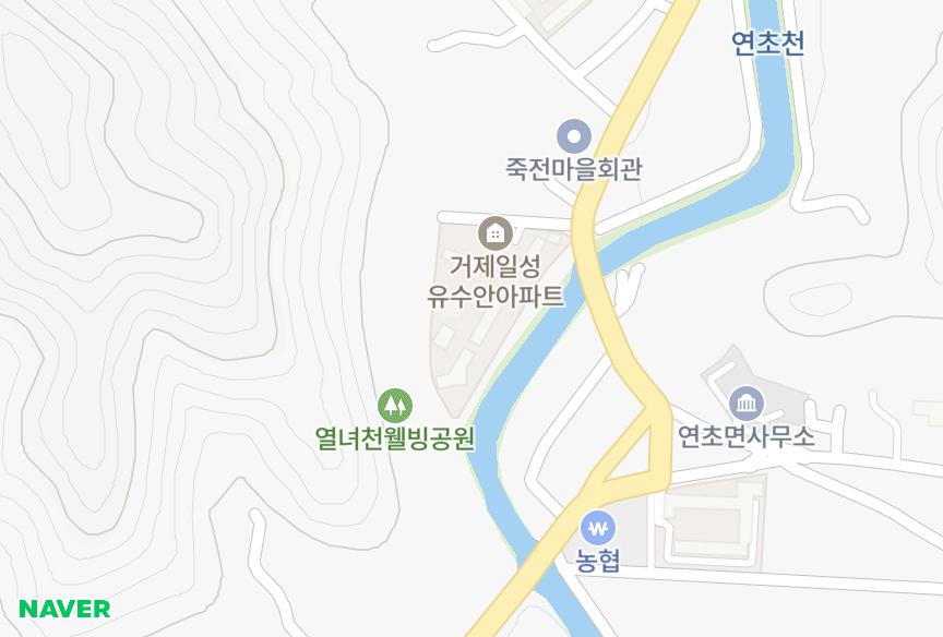 경상남도 거제시 연초면 죽토리 연초일성유수안 위치·실거래 시세 지도