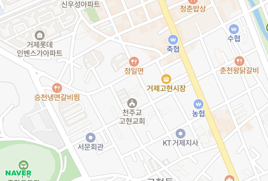 경상남도 거제시 고현동 화성타워맨션 위치·실거래 시세 지도