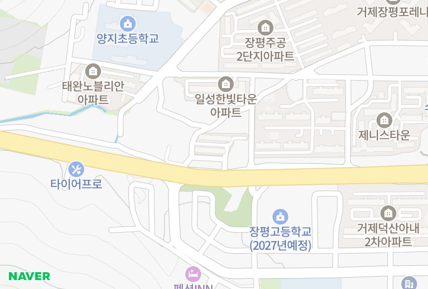 경상남도 거제시 장평동 장평거원 위치·실거래 시세 지도