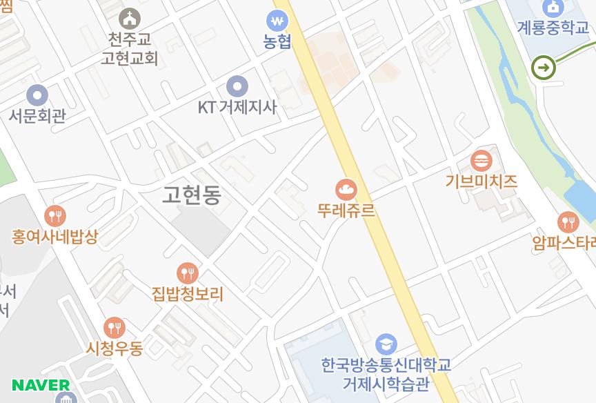 경상남도 거제시 고현동 인탑파미유 위치·실거래 시세 지도