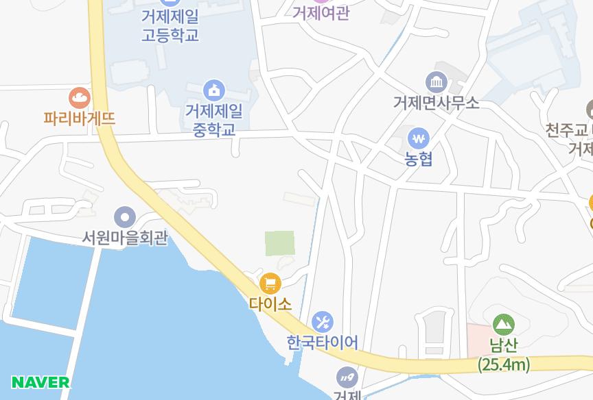 경상남도 거제시 거제면 서정리 한신계룡맨션 위치·실거래 시세 지도