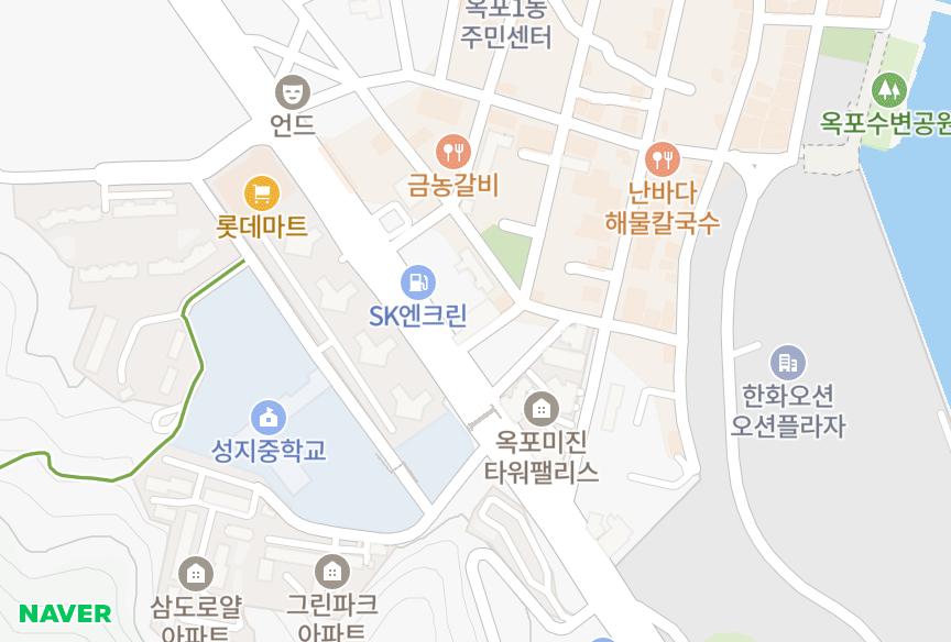 경상남도 거제시 옥포동 미소안 위치·실거래 시세 지도