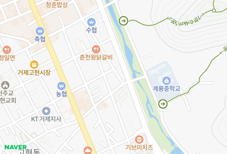 경상남도 거제시 고현동 일성계룡빌라3동 위치·실거래 시세 지도