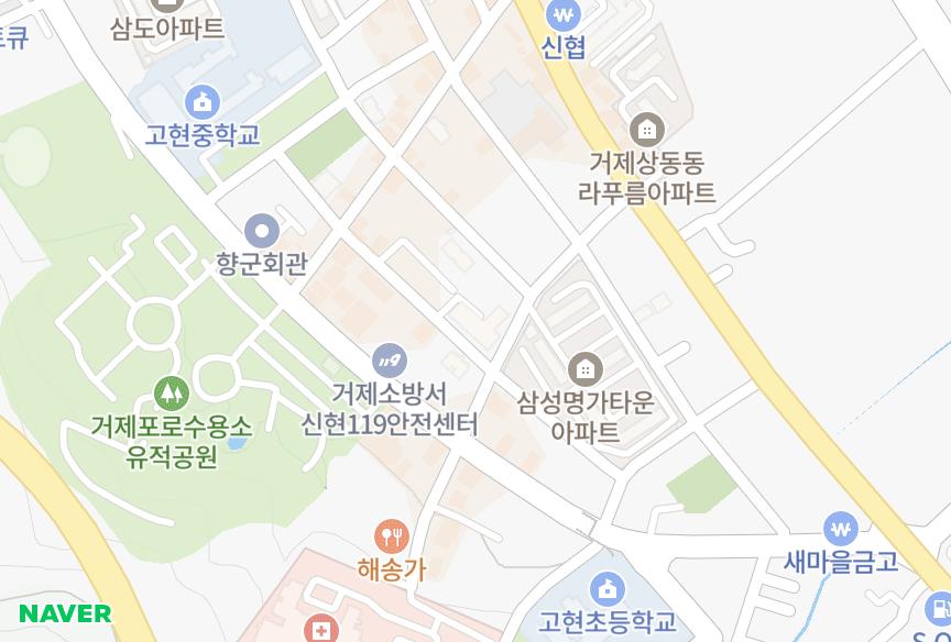 경상남도 거제시 상동동 명성스타리움 위치·실거래 시세 지도
