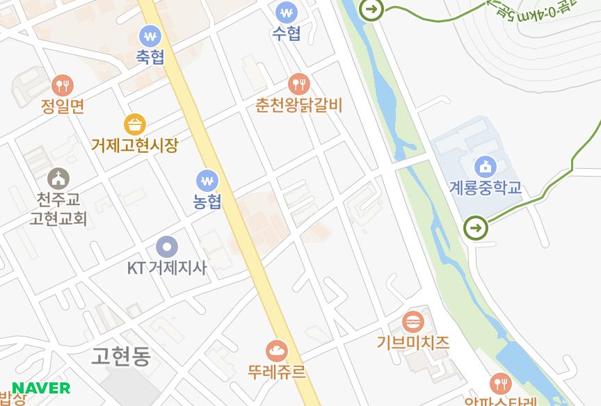경상남도 거제시 고현동 일성계룡빌라1동2동 위치·실거래 시세 지도