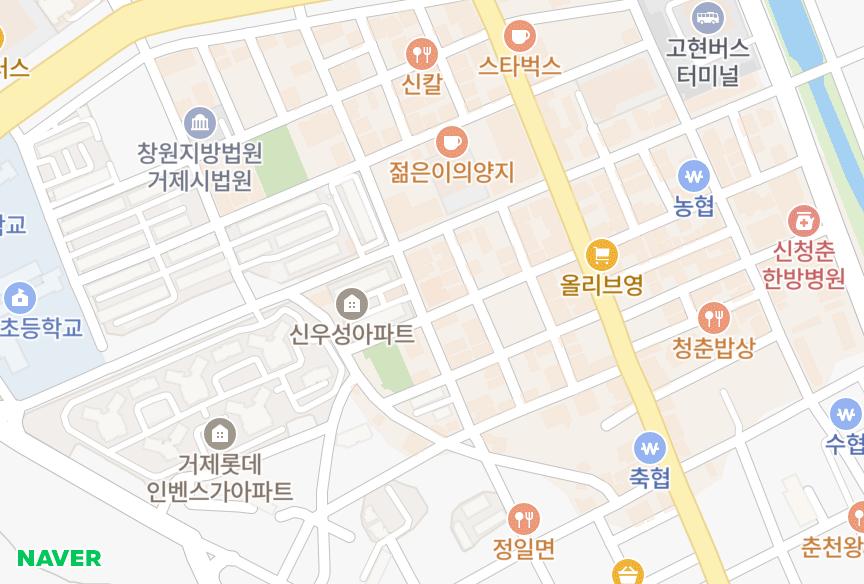 경상남도 거제시 고현동 태정pro-vill 위치·실거래 시세 지도