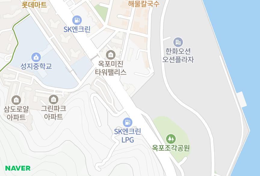 경상남도 거제시 옥포동 옥포비버리힐즈2차 위치·실거래 시세 지도