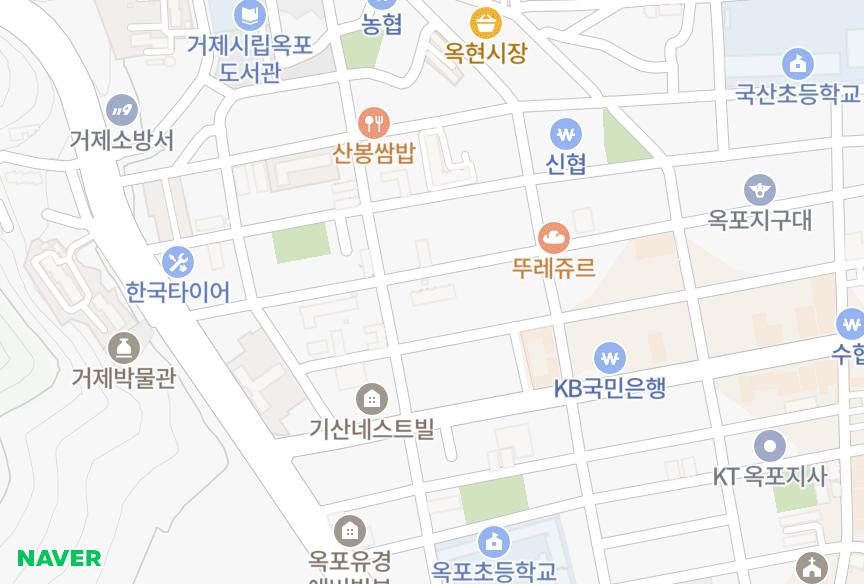 경상남도 거제시 옥포동 한주맨션 위치·실거래 시세 지도