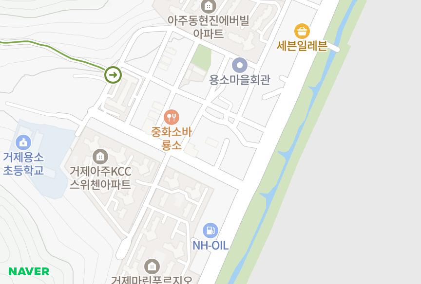 경상남도 거제시 아주동 삼일아주빌라 위치·실거래 시세 지도