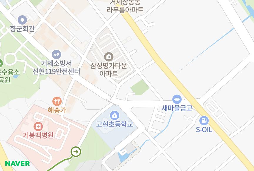 경상남도 거제시 상동동 대륙쉐르빌 위치·실거래 시세 지도