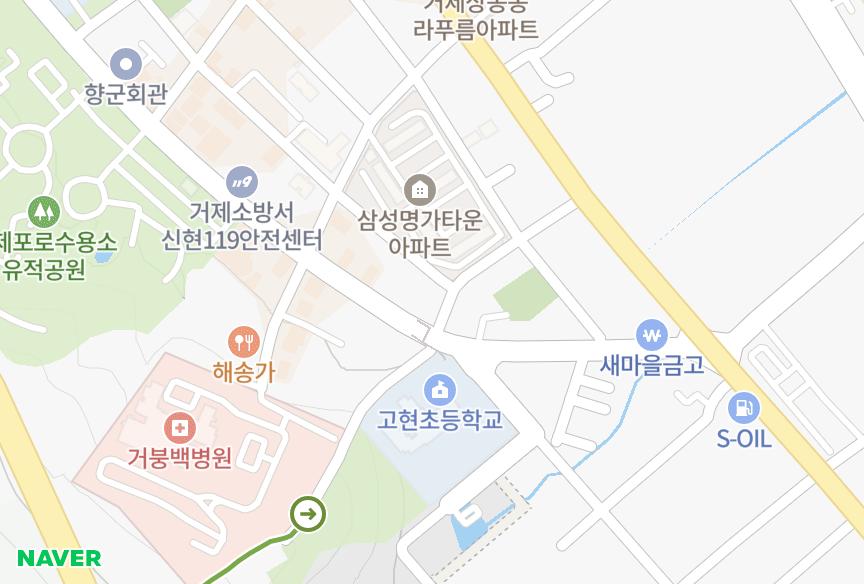 경상남도 거제시 상동동 재은골든벨 위치·실거래 시세 지도