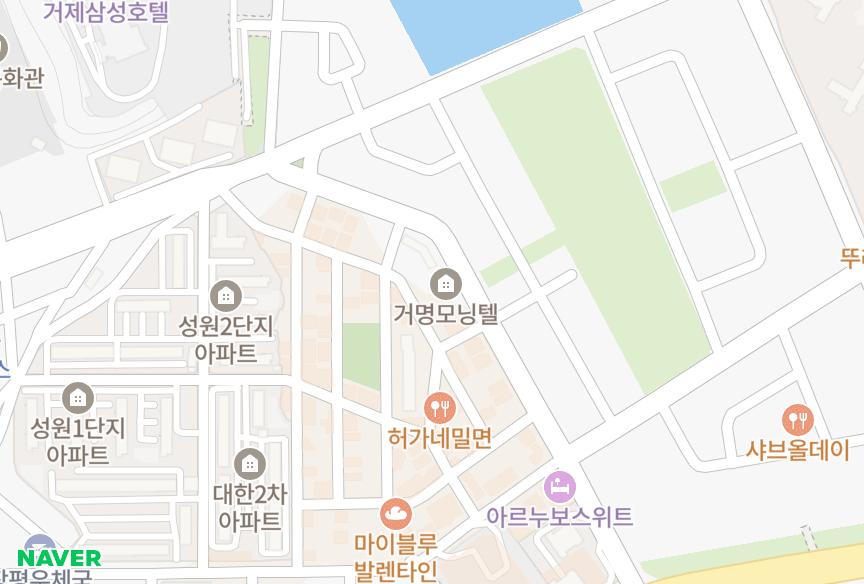경상남도 거제시 장평동 거명모닝텔 위치·실거래 시세 지도