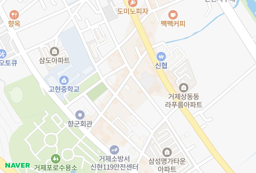 경상남도 거제시 상동동 나인시티빌 위치·실거래 시세 지도