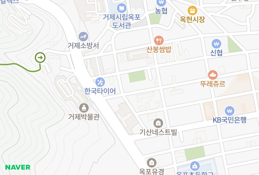 경상남도 거제시 옥포동 기산빌라 위치·실거래 시세 지도