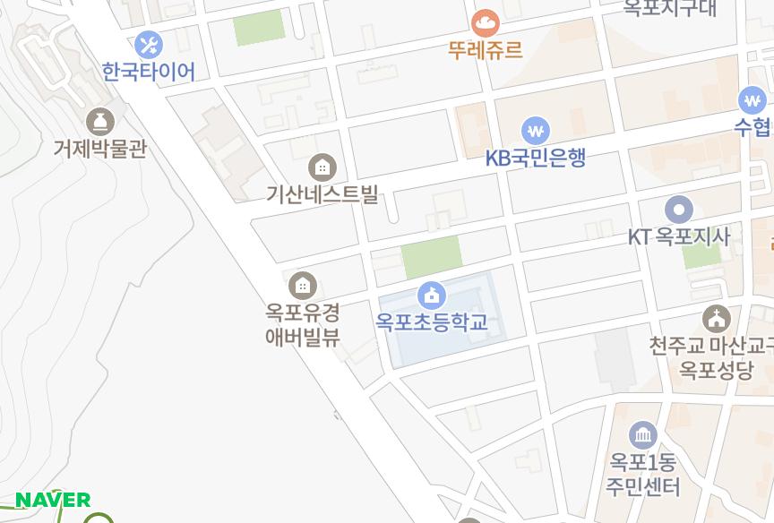 경상남도 거제시 옥포동 수정모닝빌 위치·실거래 시세 지도