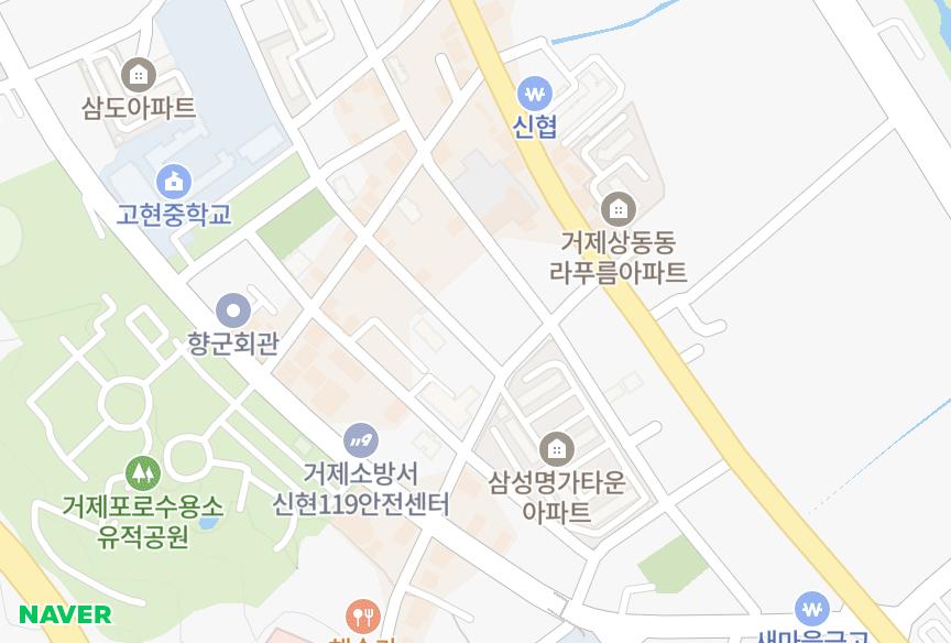 경상남도 거제시 상동동 동안그린빌 위치·실거래 시세 지도