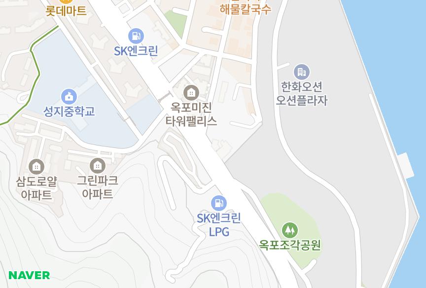 경상남도 거제시 옥포동 창경유로빌 위치·실거래 시세 지도
