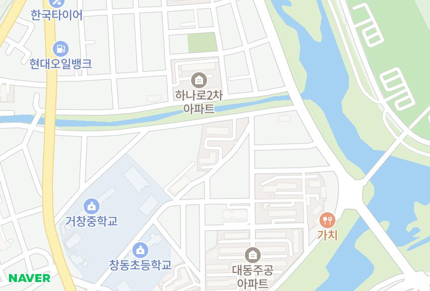 경상남도 거창군 거창읍 대동리 하나로1차 위치·실거래 시세 지도