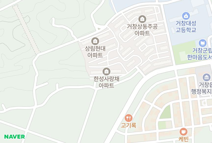 경상남도 거창군 거창읍 상림리 거창읍 상림리사랑채2차 위치·실거래 시세 지도