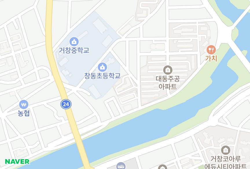 경상남도 거창군 거창읍 대동리 신흥2차 위치·실거래 시세 지도