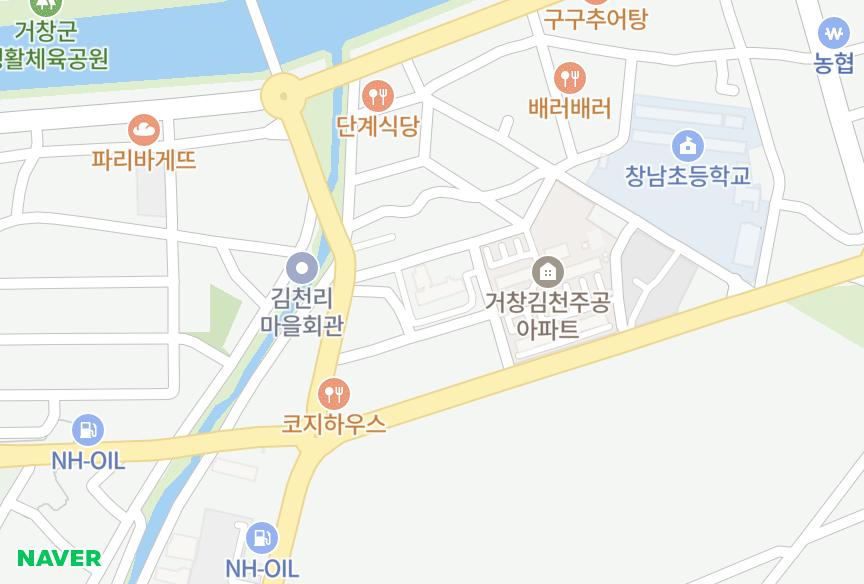 경상남도 거창군 거창읍 김천리 판타블 위치·실거래 시세 지도