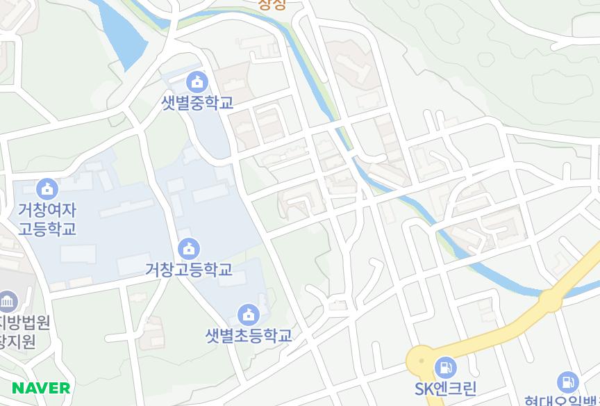 경상남도 거창군 거창읍 중앙리 무지개바동 위치·실거래 시세 지도