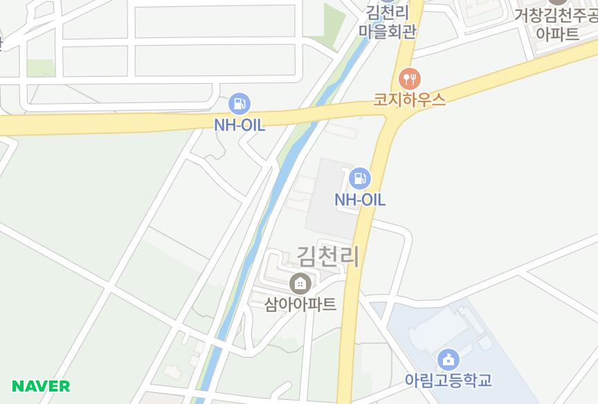 경상남도 거창군 거창읍 김천리 금천아뜨리에 위치·실거래 시세 지도