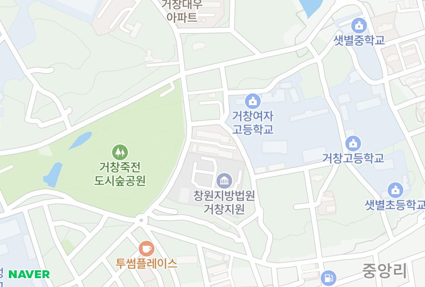 경상남도 거창군 거창읍 중앙리 궁전 위치·실거래 시세 지도