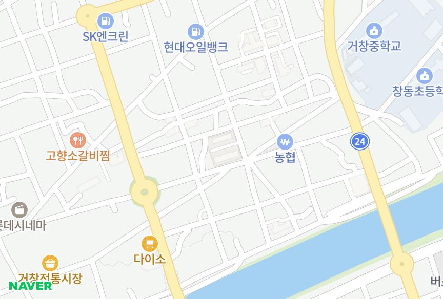 경상남도 거창군 거창읍 대동리 신흥 위치·실거래 시세 지도