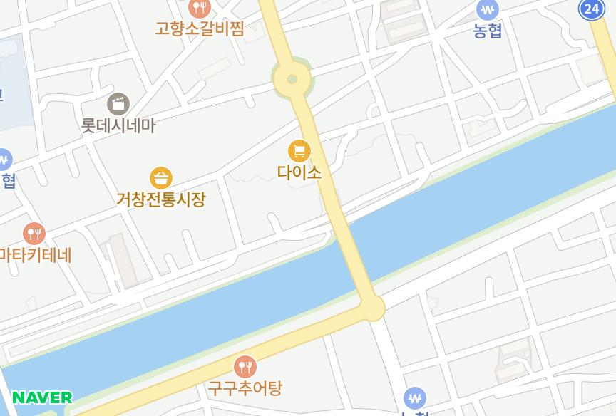 경상남도 거창군 거창읍 대동리 아진프라자 위치·실거래 시세 지도