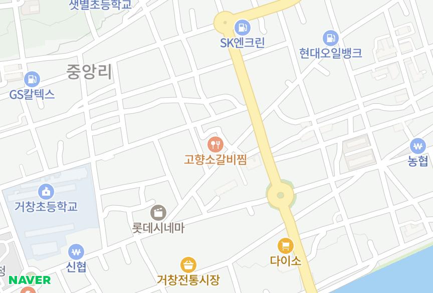 경상남도 거창군 거창읍 중앙리 더헤리티지 위치·실거래 시세 지도