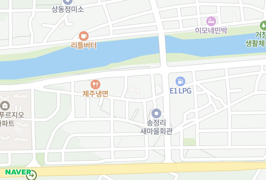경상남도 거창군 거창읍 송정리 지인빌 위치·실거래 시세 지도