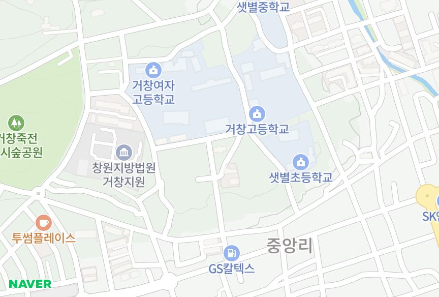 경상남도 거창군 거창읍 중앙리 이룸채 위치·실거래 시세 지도